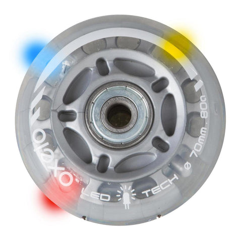 2 roues lumineuses de roller en ligne enfant avec roulements 70mm 82A pour FIT3