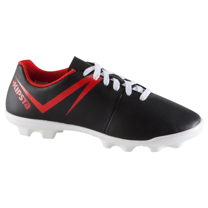 





Chaussure de football enfant terrains secs First FG noir blanche rouge, photo 1 of 13