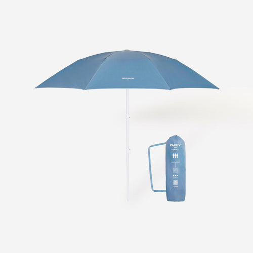 





Parasol de plage compact 3 places UPF 50+ - Paruv 190 gris