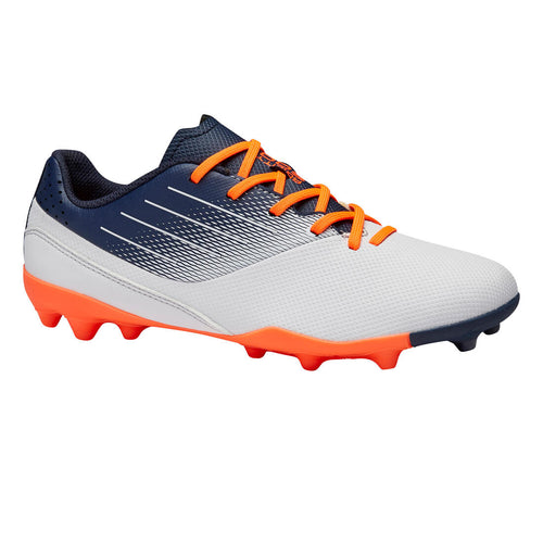 





Chaussure de football enfant terrain sec AGILITY 500  MG basse grise et marine