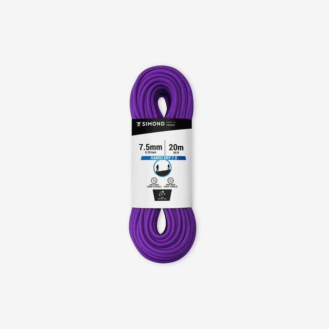 





Corde a double dry 7.5 mm x 20 m - rando dry violette, photo 1 of 3