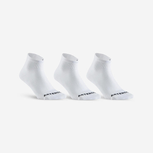 





CHAUSSETTES DE TENNIS MI-HAUTES RS 100 BLANCHE LOT DE 3