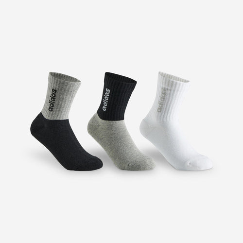 





CHAUSSETTES DE SPORT ENFANT HAUTES ADIDAS NOIR GRIS BLANC GRIS LOT DE 3