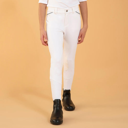 





Pantalon de concours équitation basanes agrippantes Enfant - 500 blanc