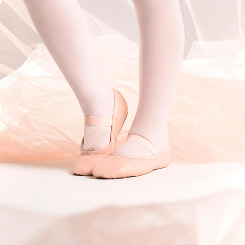 





Demi-pointes danse classique cuir semelle entière rose sans lien tailles 25-40