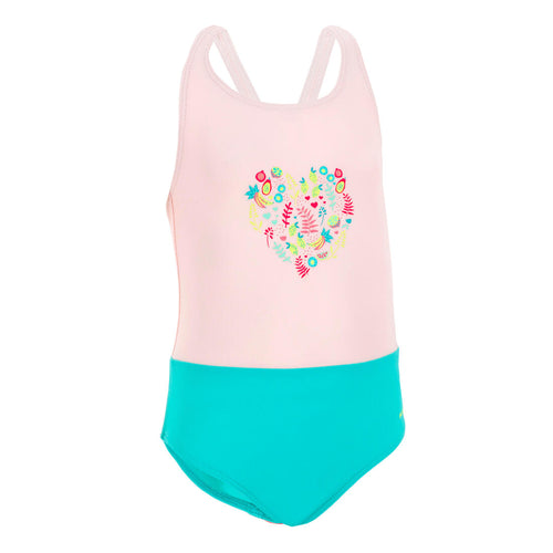 





Maillot de bain 1 pièce bébé fille rose et bleu imprimé animaux