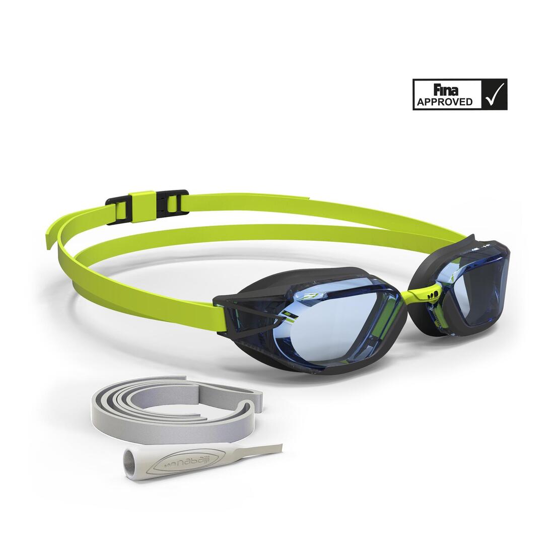 article en promo : Lunettes de natation 900 b-fast noir vert verres clairs
