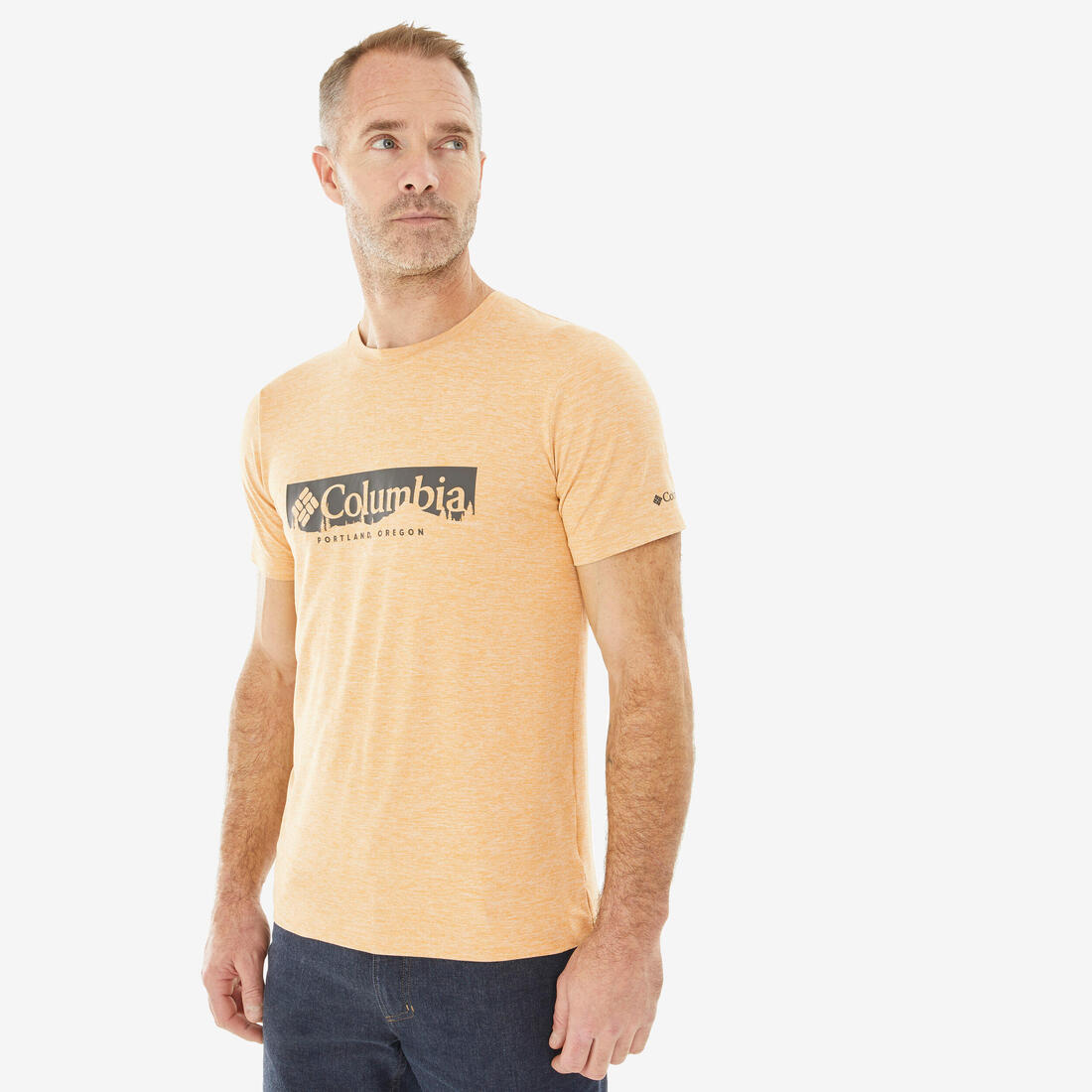 article en promo : T-shirt manches courtes de randonnée - columbia - homme