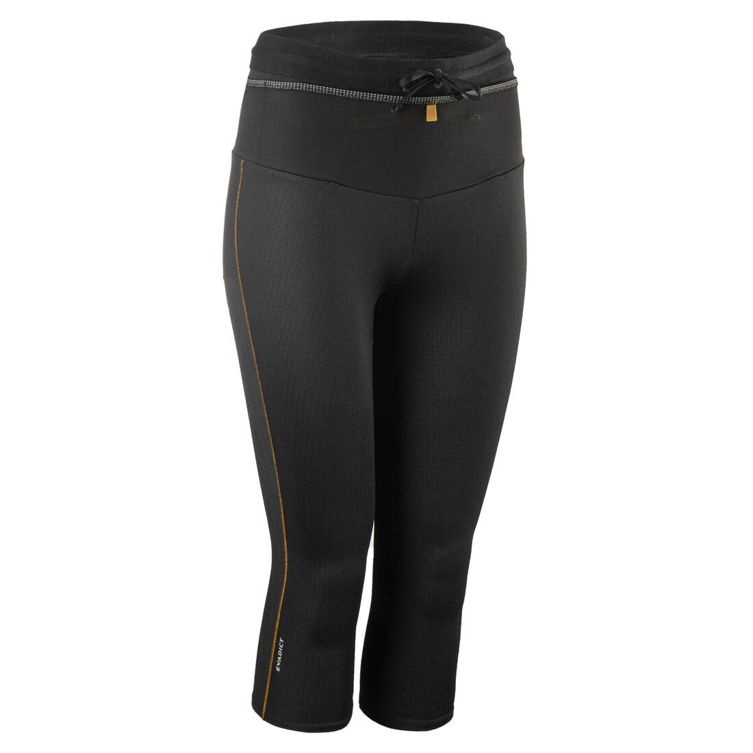 article en promo : Legging de trail running 3/4 femme emboss noir bronze