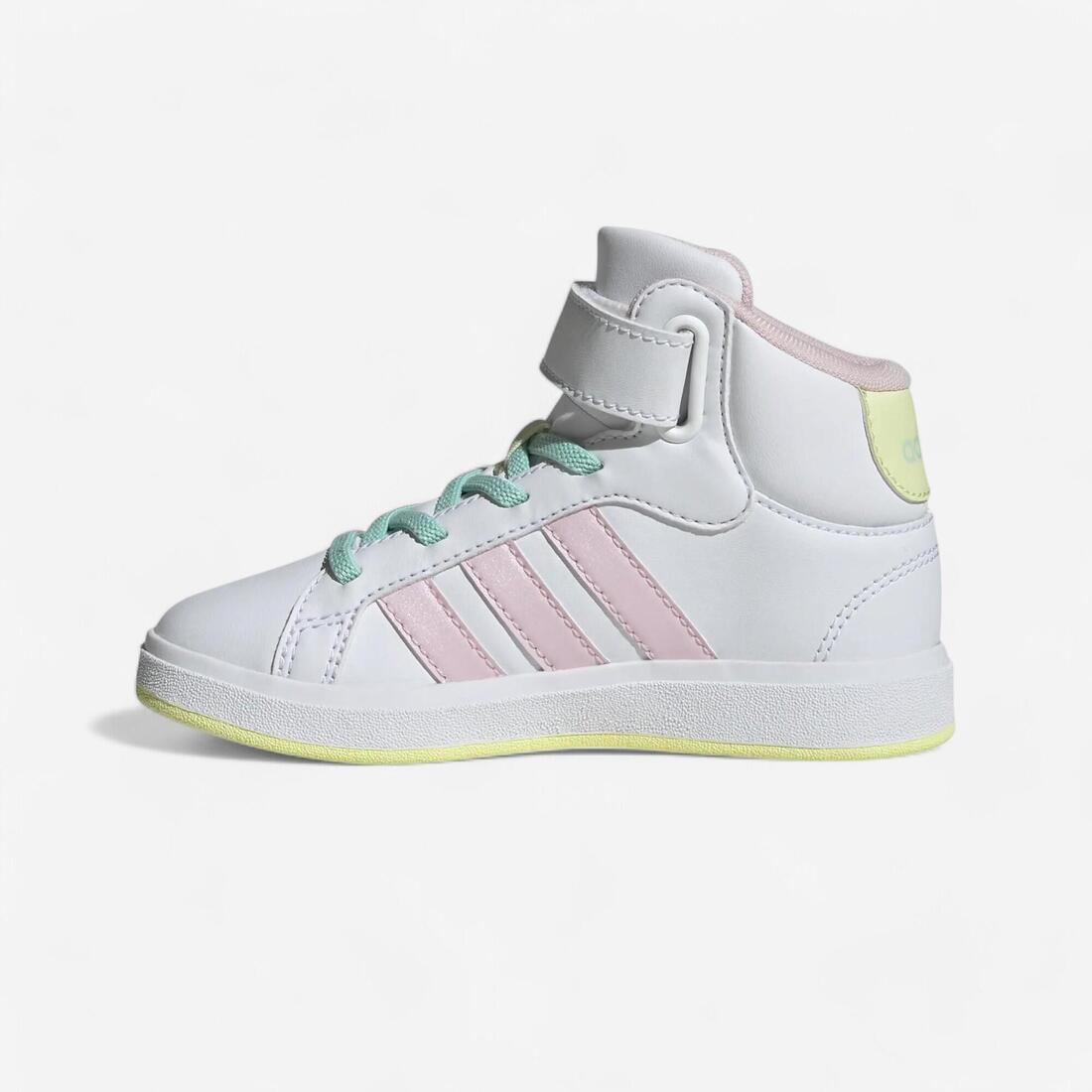 article en promo : Chaussure adidas grand court mid enfant - rose