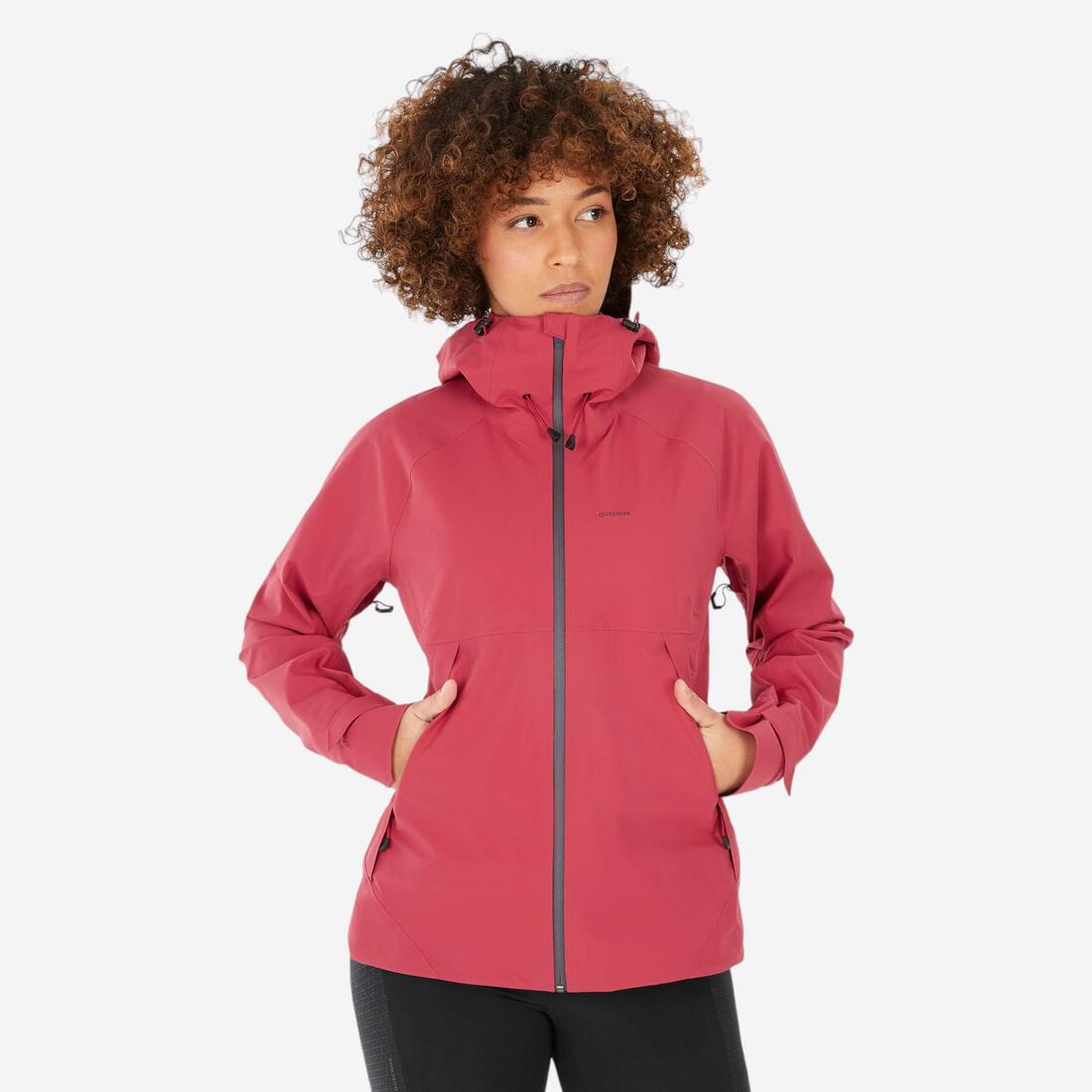 article en promo : Veste de randonnée montagne imperméable femme, mh500