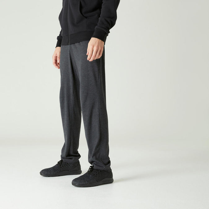 Yageshark Pantalon de jogging en coton pour homme - Coupe ajustée - Pour le  fitness et les loisirs, marron, S : : Mode