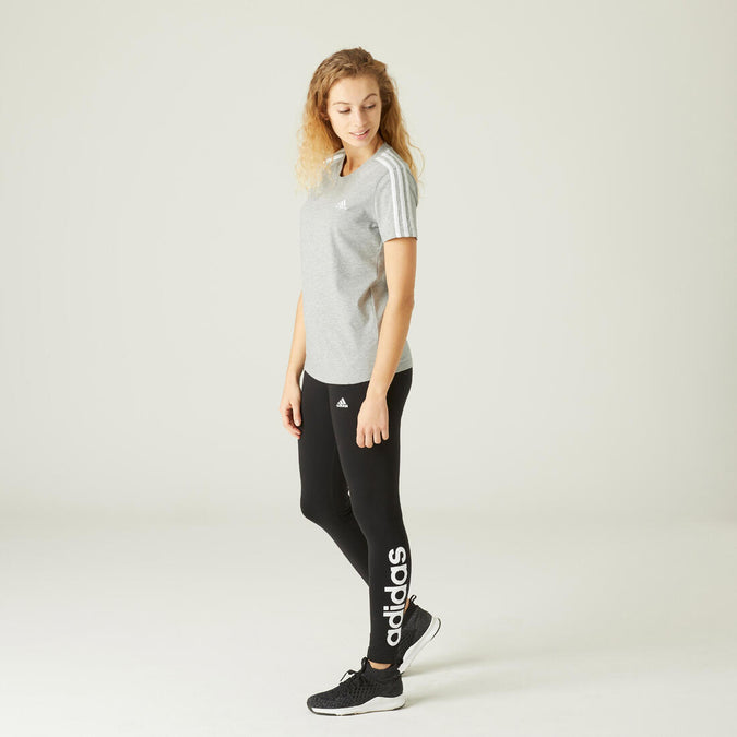 LEGGING DE FITNESS SOFT TRAINING ADIDAS FEMME GRIS