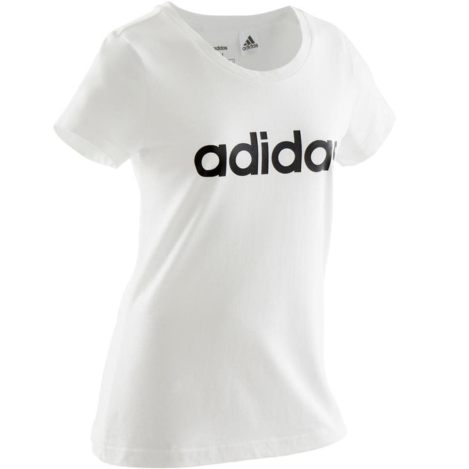 





T-shirt fille adidas blanc avec logo contrasté noir sur la poitrine, photo 1 of 4