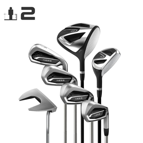 





KIT GOLF 7 CLUBS ADULTE DROITIER TAILLE 2 ACIER - INESIS 100