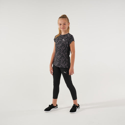 





T-shirt enfant synthétique respirant - noir avec imprimé