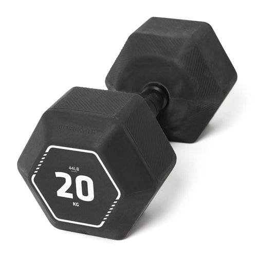 





Haltères de cross training et musculation 20 kg - Dumbbell hexagonale noire