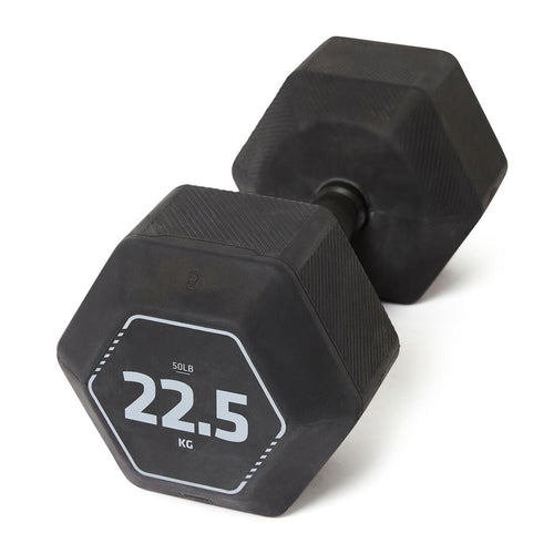 





Haltères de cross training et musculation 22,5 kg - Haltère Hex Dumbbell noire