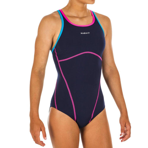 





Maillot de bain une pièce de natation fille  Kamiye + Bleu