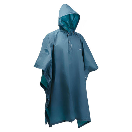 





Poncho 50 de pluie randonnée - 10 L Bleu adulte