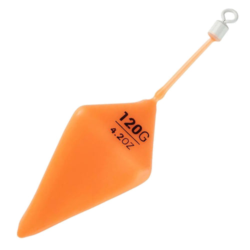 





Plomb pyramide phospho orange siliconé en surfcasting