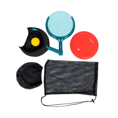 





Kit 3 jeux en 1 : Disques volants/sport de raquettes /attrape balle.
