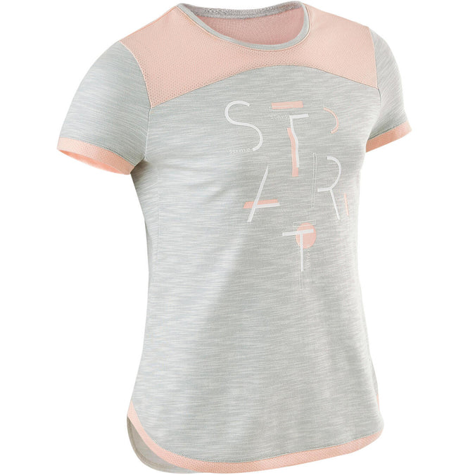 





T-Shirt manches courtes coton respirant 500 fille GYM ENFANT imprimé, photo 1 of 6