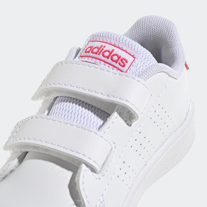 Baskets a scratch bebe ADIDAS ADVANTAGE blanc rose Decathlon Martinique