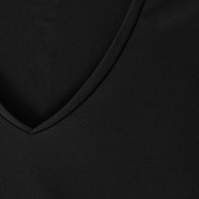T-shirt manches courtes running respirant femme - Dry noir - Decathlon