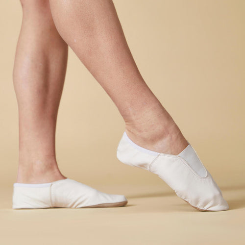 





Chaussons gym fille et garçon en cuir blanc