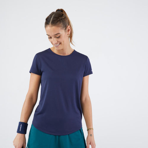 





T-Shirt tennis col rond dry femme -  Essentiel 100