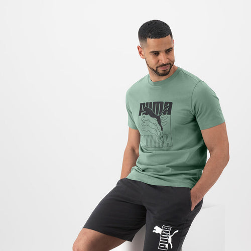 





T-shirt PUMA fitness manches courtes coton homme vert