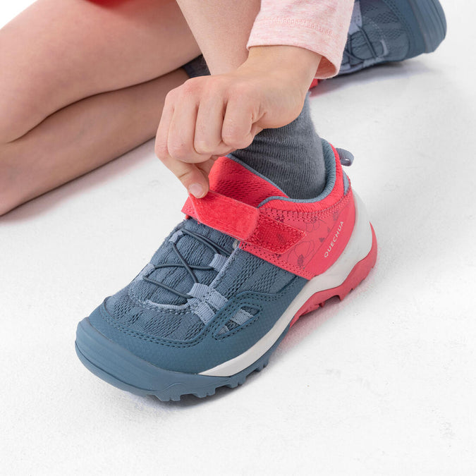 Chaussures de randonn e enfant scratch Crossrock rose bleue du