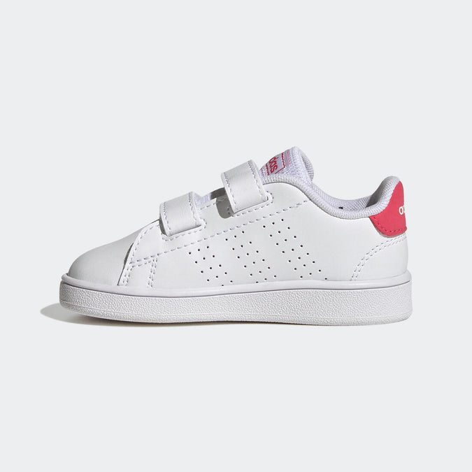 Baskets a scratch bebe ADIDAS ADVANTAGE blanc rose Decathlon Martinique